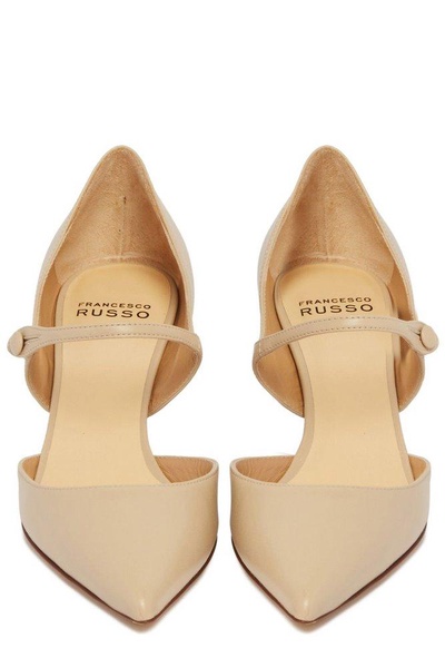 Francesco Russo Pointed-Toe Mary Jane Pumps