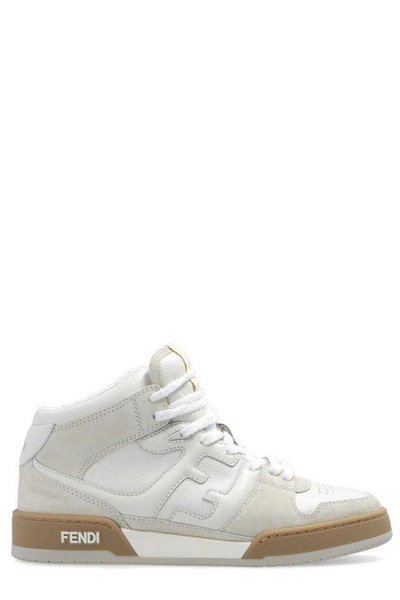 Match Mixed Leather Mid-Top Sneakers