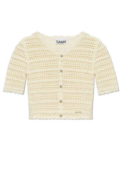 Ganni Short Sleeved Cardigan