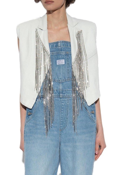 Forte Forte Crystal Fringed Denim Vest