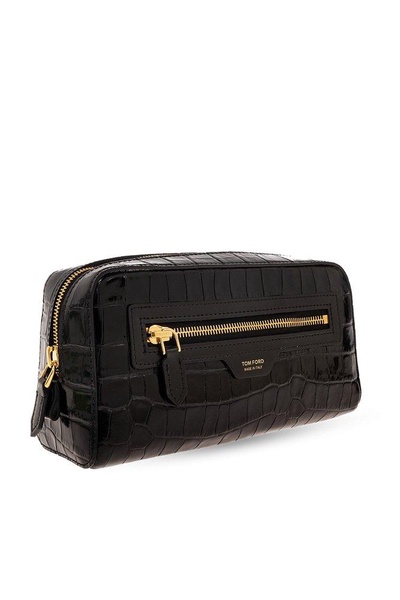 Tom Ford Embossed Zip-Up Clutch Bag