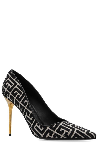 Balmain Ruby Monogram Slip-On Pumps