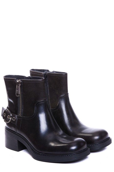 Pinko Buckled Ankle-High Biker Boots