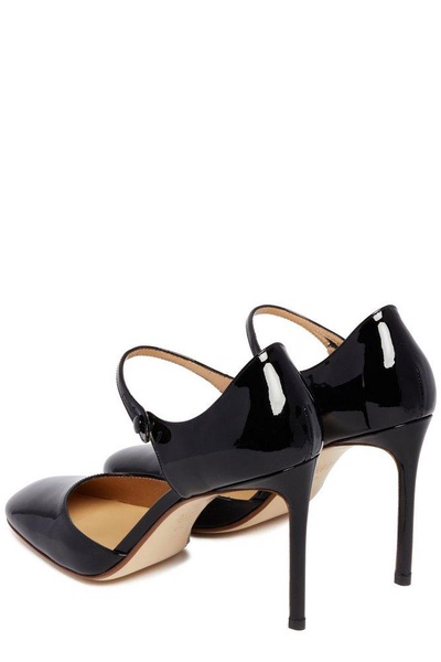 Francesco Russo Back Mary Jane Heeled Pumps