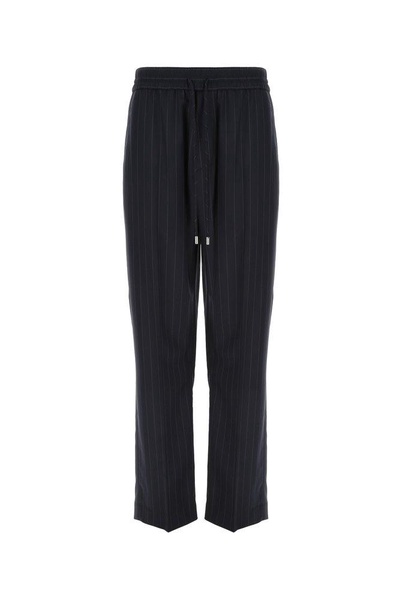 Lanvin Pinstriped High-Rise Drawstring Pants