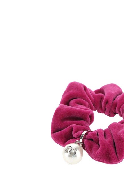 Miu Miu Pearl Charm Embellished Scrunchie