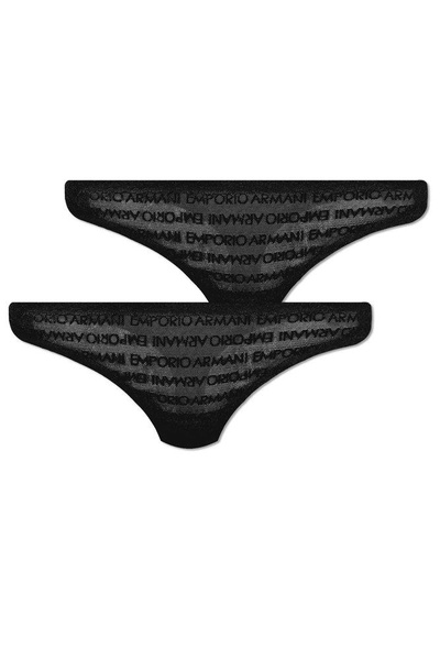 Emporio Armani Lace Briefs With Logo 2 Pack