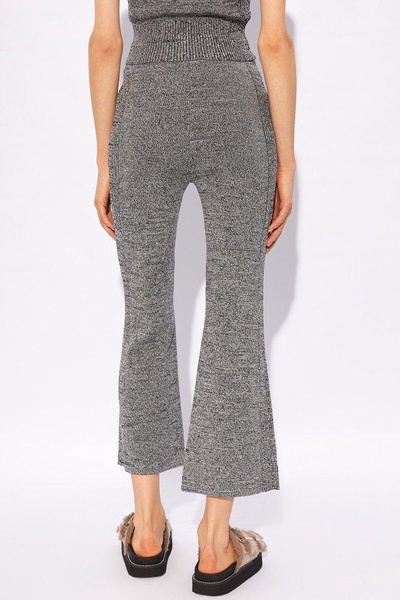 Ganni Elastic Waist Flared Trousers