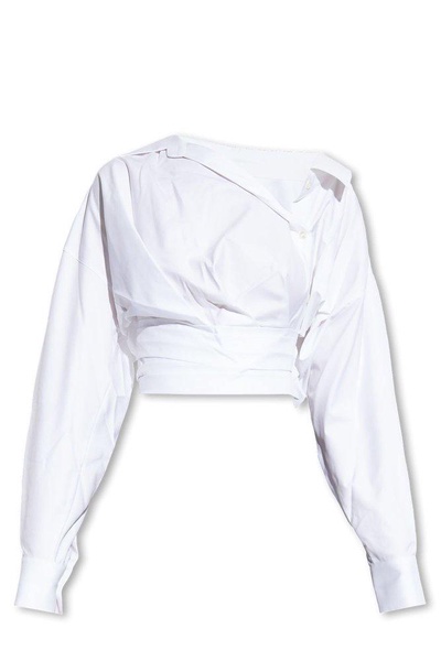 Alexander Wang Cropped Wrapped Front Shirt