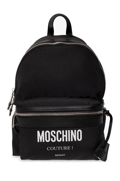 Moschino Couture Logo Printed Backpack