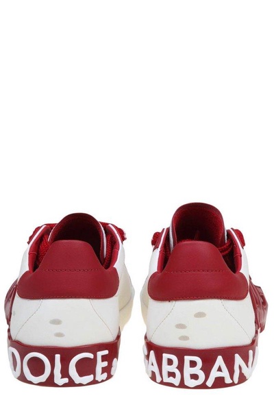 Dolce & Gabbana Portofino Logo Patch Sneakers