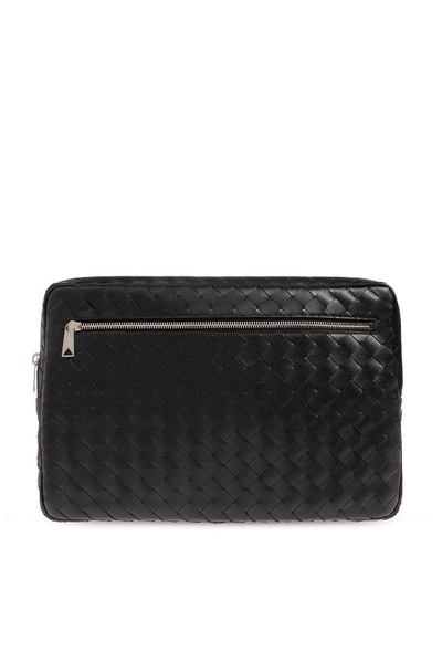 Bottega Veneta Intrecciato Zipped Clutch Bag