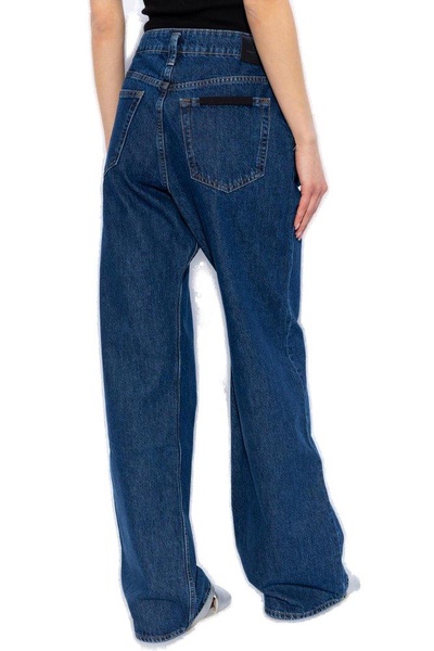 Anine Bing Carrie High-Waist Pleated Wide-Leg Jeans