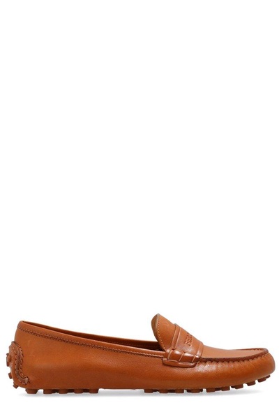 Ferragamo Driver Logo-Debossed Slip-On Loafers