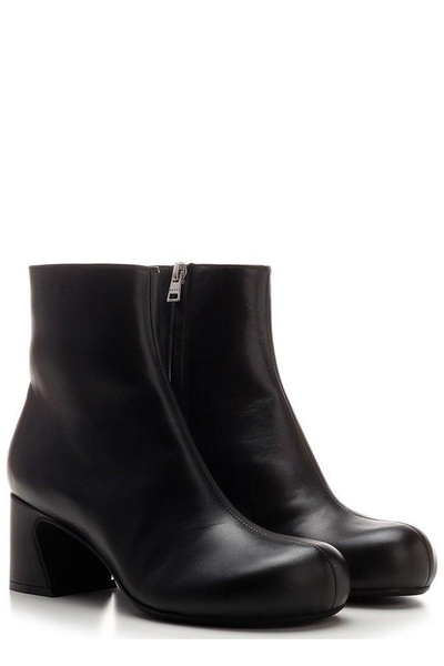 Marni Round Toe Zip-Up Ankle Boots