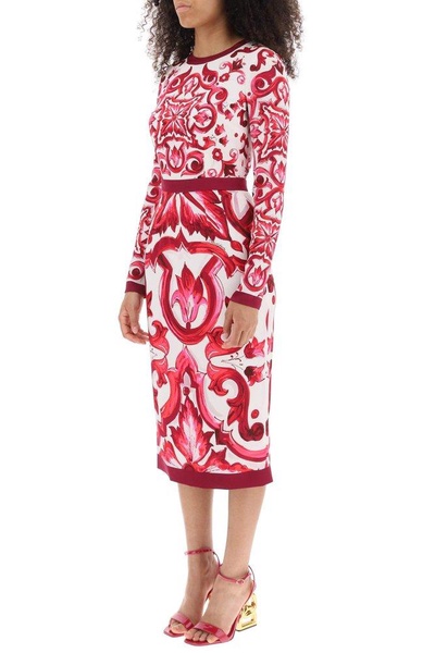 Dolce & Gabbana Majolica-Printed Midi Dress