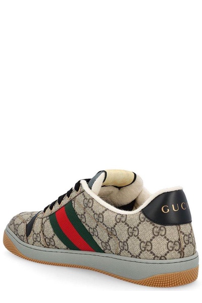 Screener Webbing-Trimmed Monogrammed Supreme Coated-Canvas Sneakers