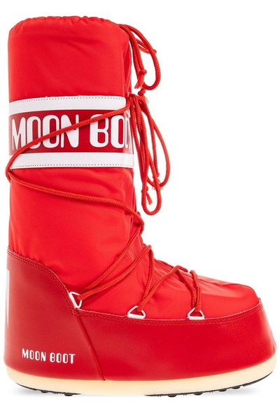 Moon Boot Icon Logo Printed Lace-Up Boots