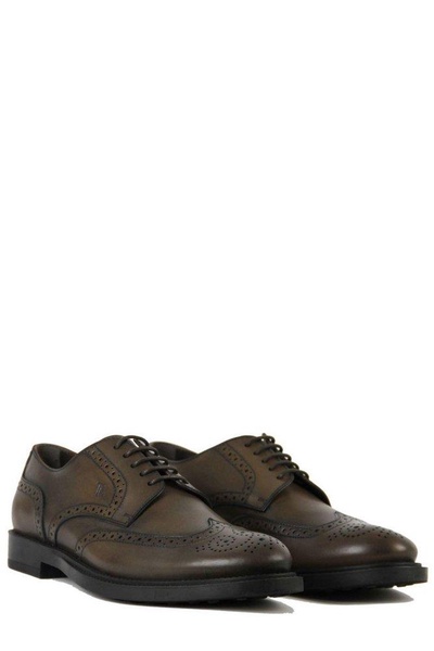 Tod's Logo Embossed Lace-Up Shoes