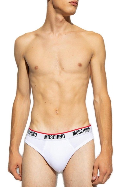 Moschino Logo-Waistband 2-Pack Briefs