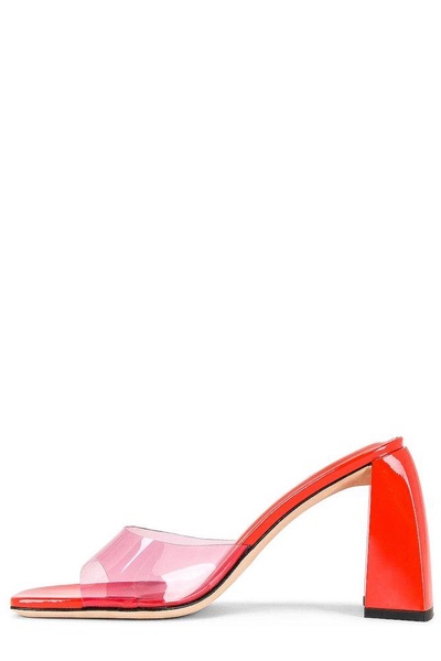 By Far Michelle Lipstick And Flame Patent Mules