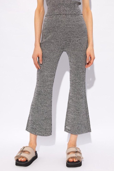 Ganni Elastic Waist Flared Trousers