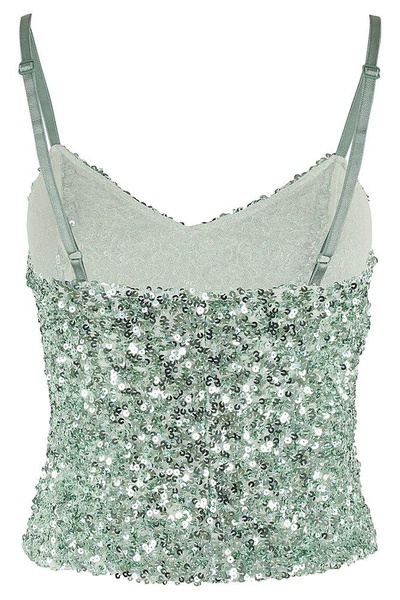 Moschino Jeans Sequin Embellished Spaghetti Straps Top