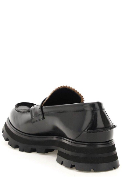 Alexander McQueen Ridged Slip-On Loafers