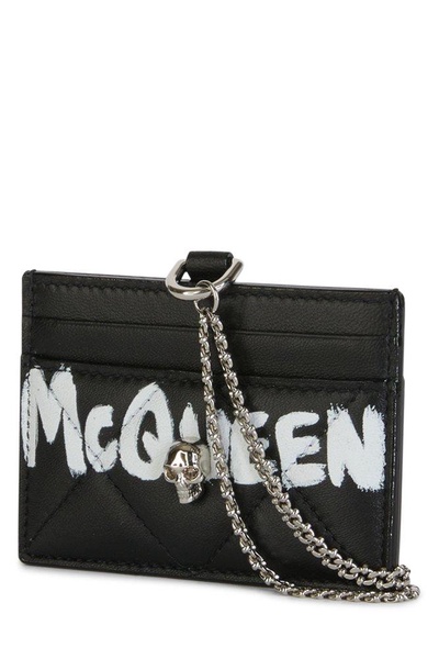 Alexander McQueen Logo Printed Quilted Cardholder