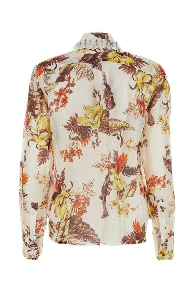 Zimmermann Woman Printed Linen Blend Matchmaker Tropical Shirt