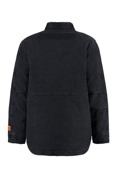 Heron Preston Collared Zip-Up Denim Jacket