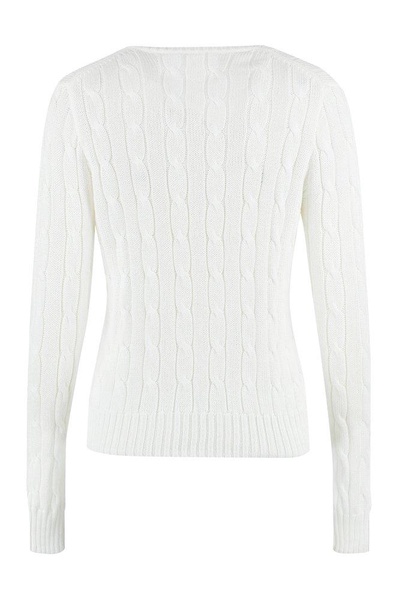 Polo Ralph Lauren Kimberly Cable-Knitted V-Neck Jumper