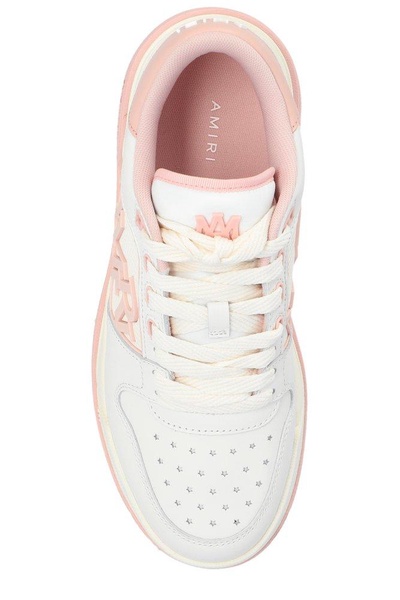 Amiri Logo Plaque Round Toe Sneakers