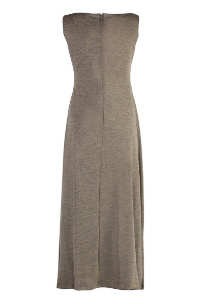 Totême Boat Neck Jersey Midi Dress