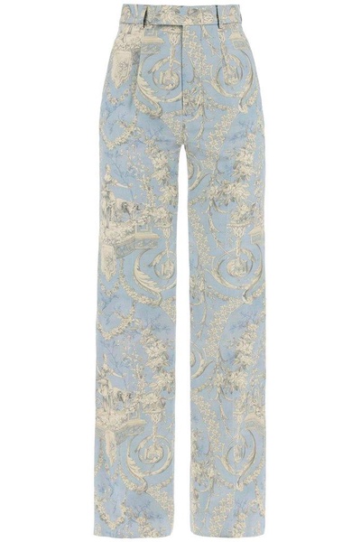 Vivienne Westwood Allover Floral Print Flared Pants