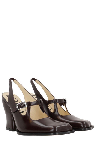 Loewe Onda Square Toe Slingback Pumps