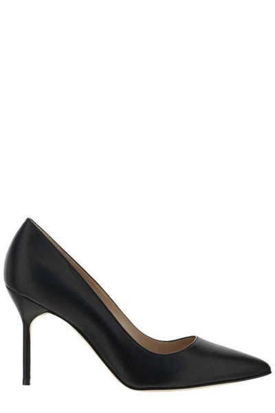 Manolo Blahnik BB Pointed-Toe Slip-On Pumps