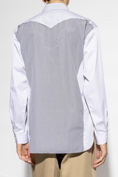 Maison Margiela Panelled Striped Button-Up Shirt