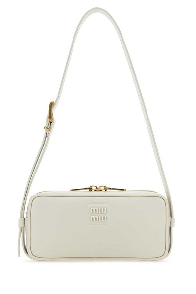 Miu Miu Logo Lettering Zip-Up Handbag