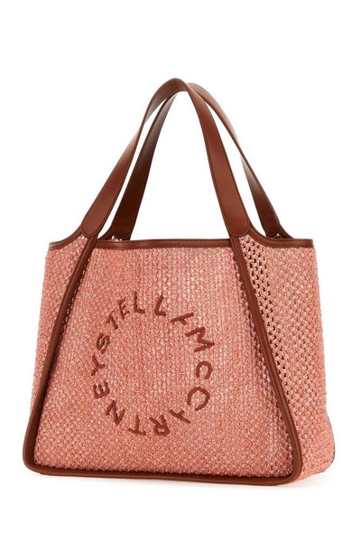 Stella McCartney Logo Embroidered Raffia Tote Bag