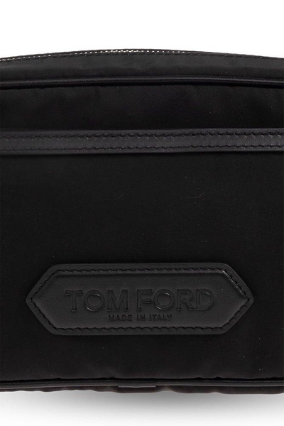 Tom Ford Logo Patch Zipped Wash Bag