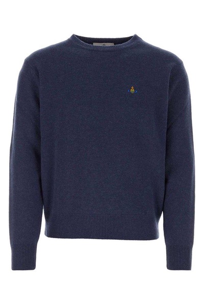 Vivienne Westwood Orb-Embroidered Crewneck Knitted Jumper