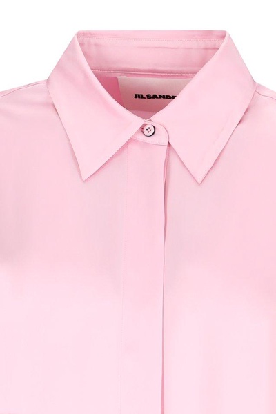 Jil Sander Concealed Fastened Satin Shirt