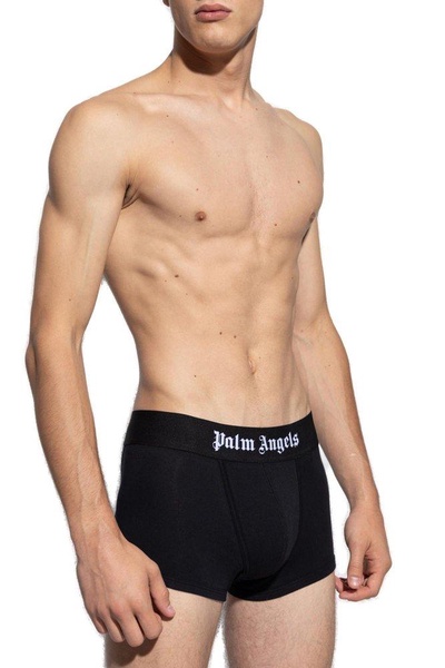 Palm Angels Logo Waist Two Pack Of Boxers