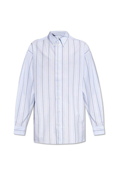 Marni Long Sleeved Striped Buttoned Shirt