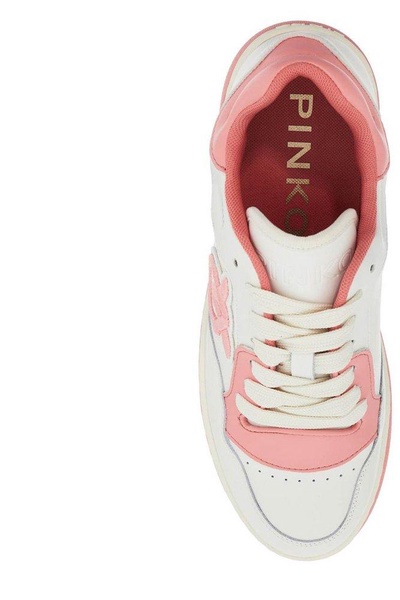 Pinko Mandy 01 Logo Embroidered Two-Tone Sneakers