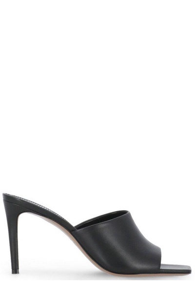 Paris Texas Square Open Toe Heeled Mules