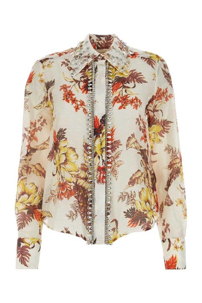 Zimmermann Woman Printed Linen Blend Matchmaker Tropical Shirt