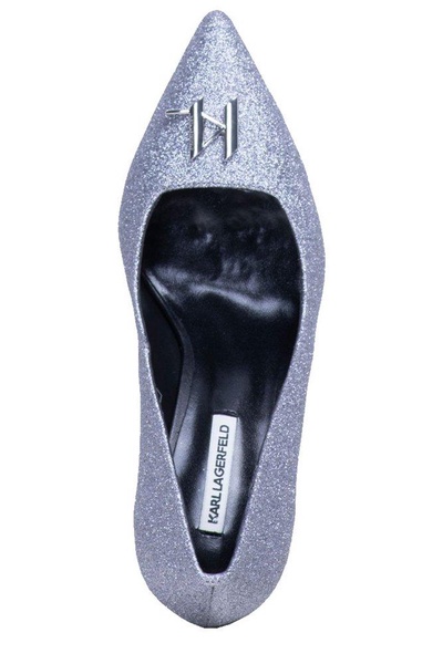 Karl Lagerfeld Debut Brooch Court Glittered Pumps