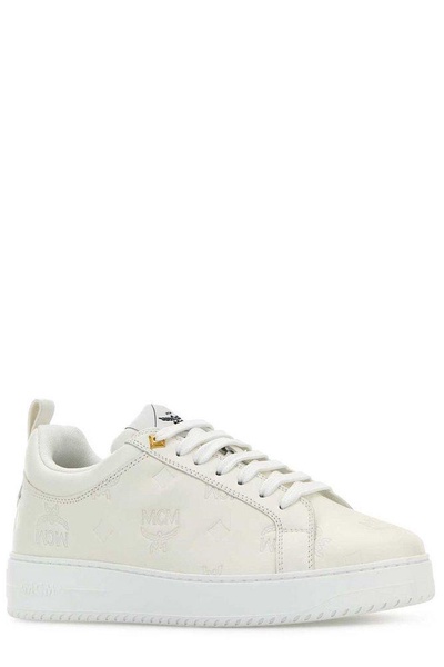 MCM Logo-Embossed Lace-Up Sneakers